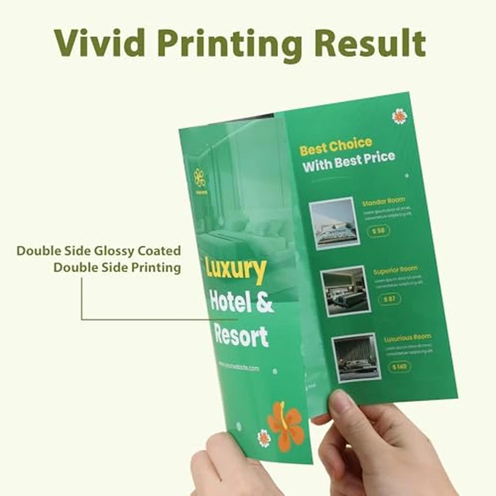 Koala Double Sided Glossy Inkjet Brochure Paper 8.5X11 Inches Thin 37lb 140gsm 100 sheets for Inkjet Printer Dye Ink for Photo Flyer Calendar Magazine Printing by KOALA PAPER - Image 4
