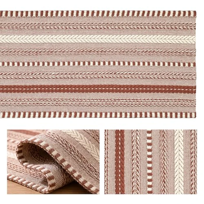 Artoid Mode Caramel Farmhouse Woven Table Runner, Seasonal Holiday Rustic Kitchen Dining Table Decoration for Home Party Decor 12x72 Inch by Artoid Mode - Image 6