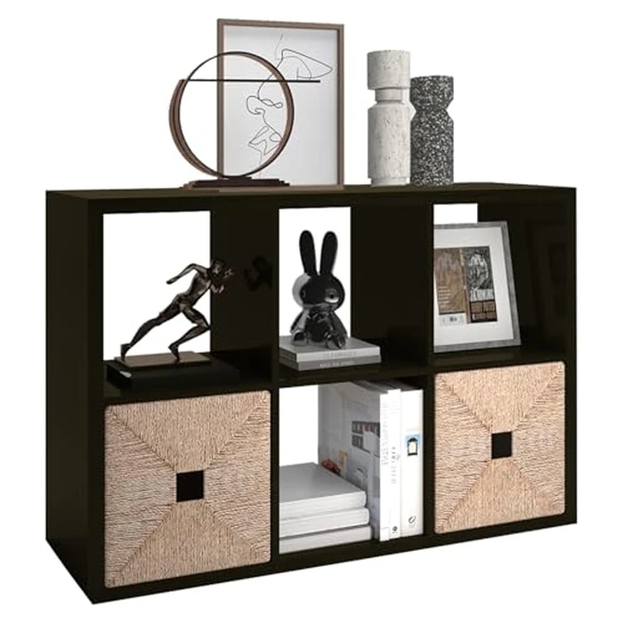 CTESNE【2026 Wooden Thick Frame】 6 Cube Storage Organizer Shelf with Anti-Tipping Kits + Reversible Open Back Bookcase, Horizontal and Vertical Dual-use（Chocolate,11inch） by CTESNE - Used - Acceptable condition - CA$42.95