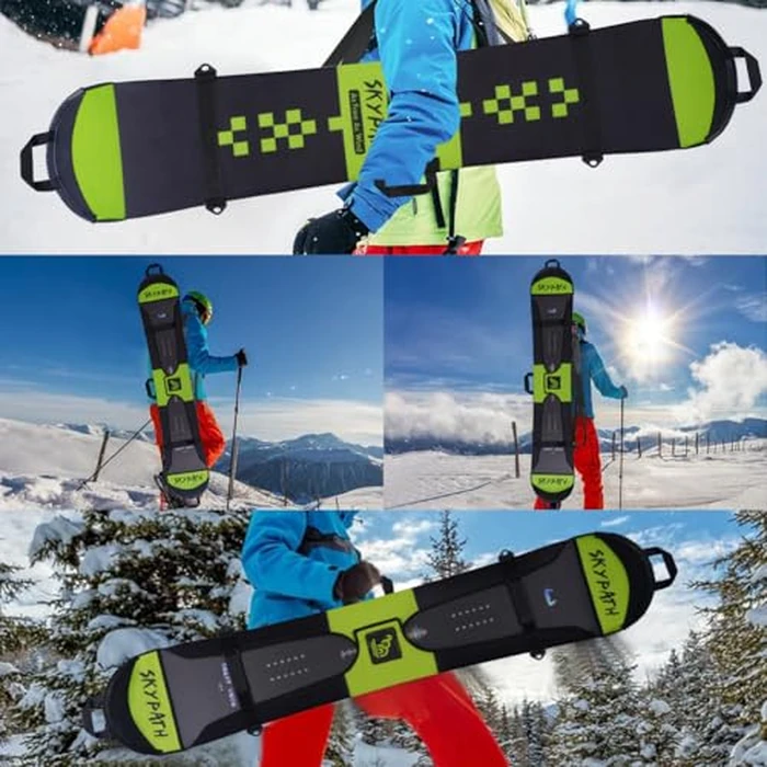 SkyPath Snowboard Cover Sleeve Case with Rubber Bumpers Adjustable Soft Cover with Detachable Double Shoulder Straps (Pink, L-5'3''-5'7'') by SkyPath - Image 7