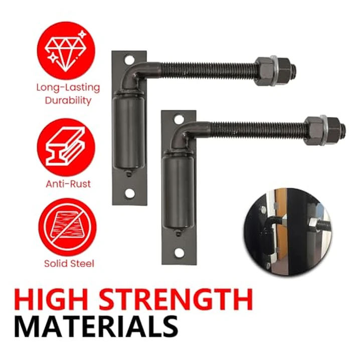 2 Pack J-Bolt Gate Hinge with Plate, Heavy Duty Welded Hinge for Doors, Driveway Gates for Welding on Larger Iron or Steel Gates (Type A-5/8'') by GGTOSPA - Image 3