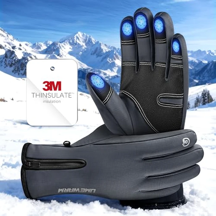Winter Gloves Men Women Made with 3M Insulation, -20 degreesF GEANI-TEX(TM) Waterproof Ski Gloves for Cold Weather, 5-Layer Thermal Snow Gloves, 10 Touchscreen Fingers Snowboard gloves for Cycling, Hiking by UMEWARM - Used - Like New condition - US$15.52