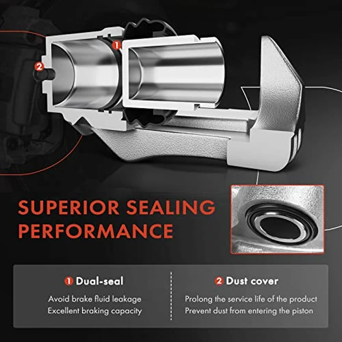 A-Premium Front Disc Brake Caliper Assembly with Bracket Compatible with Jeep Wrangler, Wrangler Jk & Dodge Grand Caravan, Journey, Nitro & Chrysler Town & Country & Volkswagen Routan & Ram C/V by A-Premium - Image 4