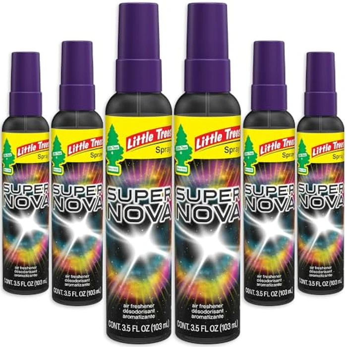 LITTLE TREES Car Air Freshener | Spray Provides a Long-Lasting Scent for Auto or Home | On-the-go Freshness | Supernova, 6 Air Fresheners by LITTLE TREES - Used - Like New condition