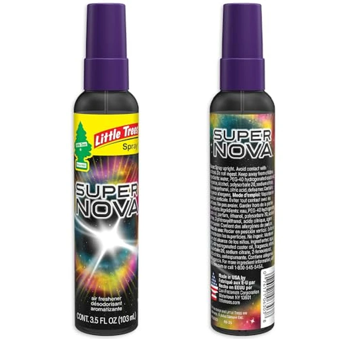 LITTLE TREES Car Air Freshener | Spray Provides a Long-Lasting Scent for Auto or Home | On-the-go Freshness | Supernova, 6 Air Fresheners by LITTLE TREES - Image 3