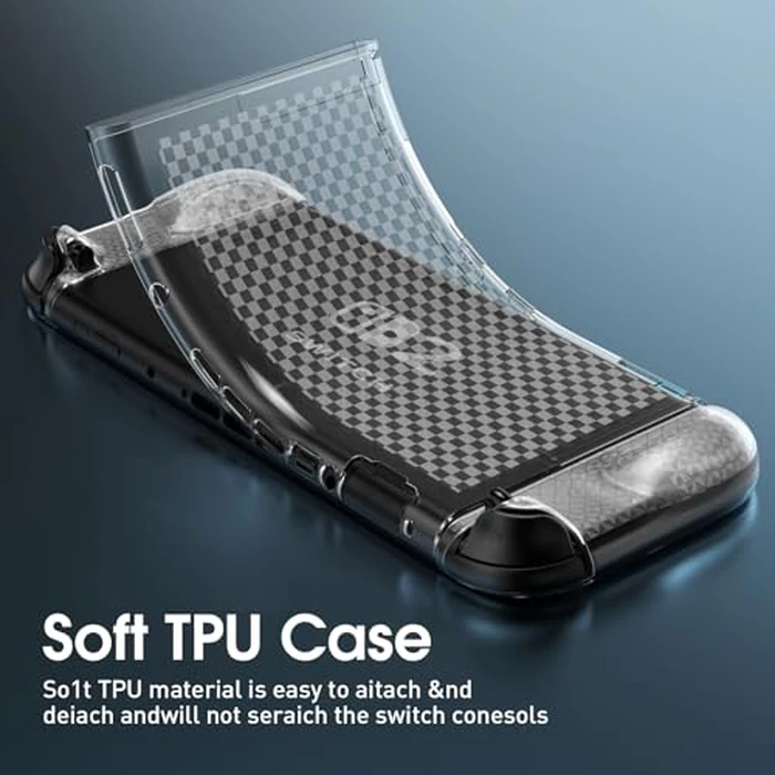 HEYSTOP Switch 2 Case for Nintendo Switch 2(2025), Switch 2 TPU Cover, Protector Case Cover for Switch 2 Accessories with 6 Thumb Caps and Screen Protector, Anti-Slip, Shock-Proof,Anti-Scratch by HEYSTOP - Image 2