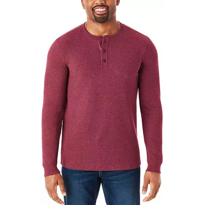 Member's Mark Thermal Henley - M - Port Heather by Member's Mark - Refurbished - Brand New condition - US$10.49
