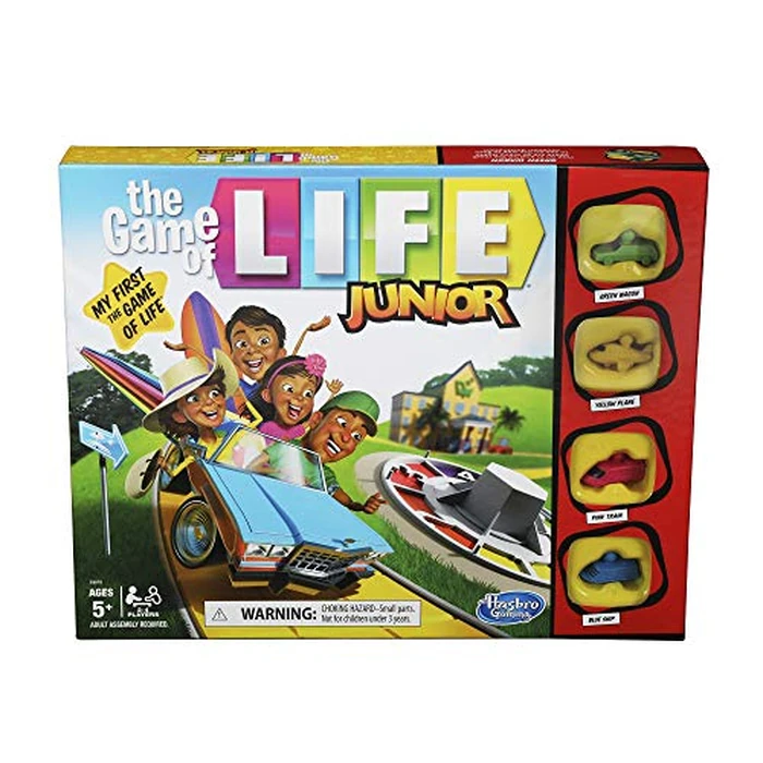 The Game of Life Junior Board Game for Ages 5 and Up, Game for 2-4 Players, Family Board Games for Kids, Gifts for Kids (English) by Hasbro - Image 1