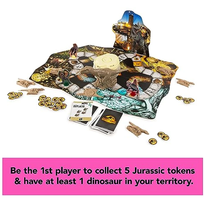 Spin Master Games, Jurassic World Dominion, Stomp N’ Smash Board Game with Kinetic Sand, Jurassic Park Sensory Dinosaur Toy, Creative Kids Activity, 2-4 Players, for Ages 5 & Up by Spin Master Games - Image 4