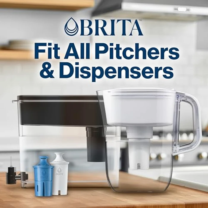 Brita Standard Replacement Filter, Reduces Contaminants while keeping healthy minerals, Certified by WQA to reduce Chlorine for improved taste, Made without BPA, Replace after 151 litres, 5 Count by BRITA - Image 8