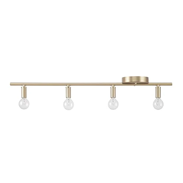 Globe Electric 64000010 29" 4-Light Slim Profile Track Lighting, Matte White, Track Ceiling Light, Track Lighting Kit, Vintage, Ceiling Light Fixture, 4 Bulb Kitchen Light, Home Improvement by Globe Electric - Used - Like New condition - CA$39.87