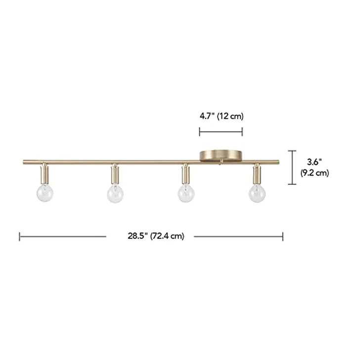 Globe Electric 64000010 29" 4-Light Slim Profile Track Lighting, Matte White, Track Ceiling Light, Track Lighting Kit, Vintage, Ceiling Light Fixture, 4 Bulb Kitchen Light, Home Improvement by Globe Electric - Image 4