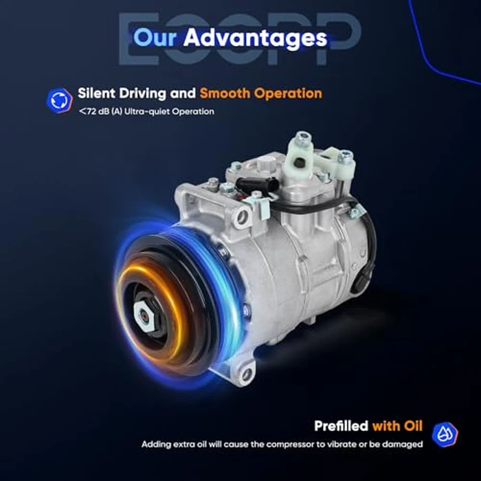 ECCPP A/C Compressor with Clutch 2008-2012 Fit for Mercedes-Benz C230 C280 C350 C350 E300 E350 GLK300 AC Compressor by ECCPP - Image 5