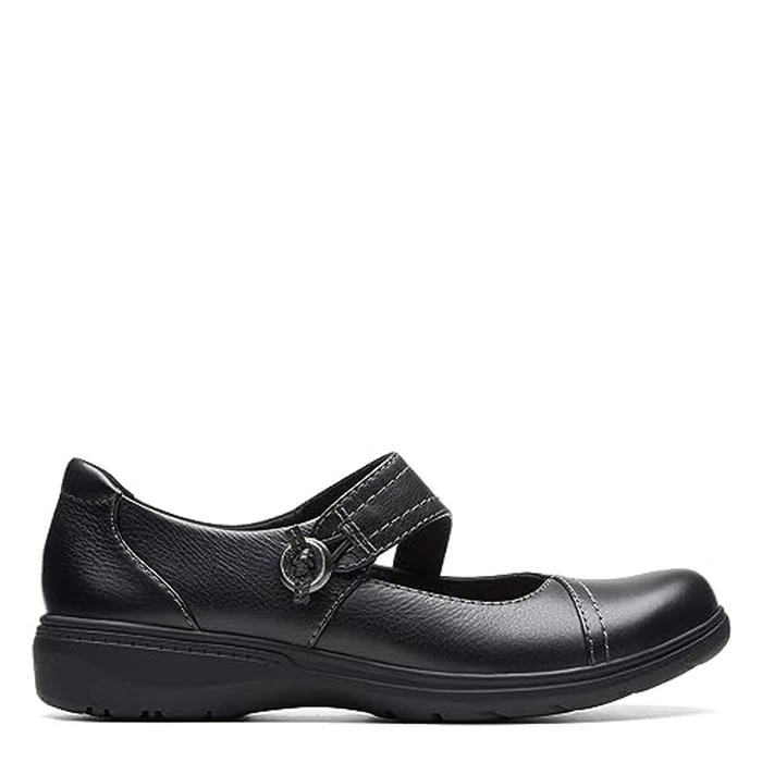 Clarks Collection Women's Carleigh Jane Mary Jane Flat, Black Leather, 8.5 Narrow US by Clarks - Image 4
