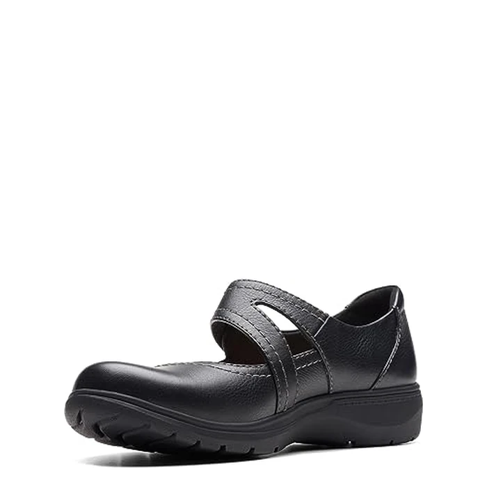 Clarks Collection Women's Carleigh Jane Mary Jane Flat, Black Leather, 8.5 Narrow US by Clarks - Image 6