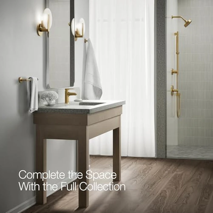 KOHLER K-37891-4-2MB Hint(R) Single-Handle Bathroom Sink Faucet, Single Lever Handle Bathroom Faucets, 1.2 GPM, Vibrant Brushed Moderne Brass by Kohler - Image 4