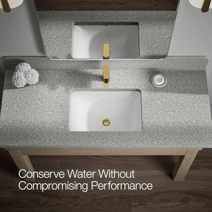 KOHLER K-37891-4-2MB Hint(R) Single-Handle Bathroom Sink Faucet, Single Lever Handle Bathroom Faucets, 1.2 GPM, Vibrant Brushed Moderne Brass by Kohler - Image 5