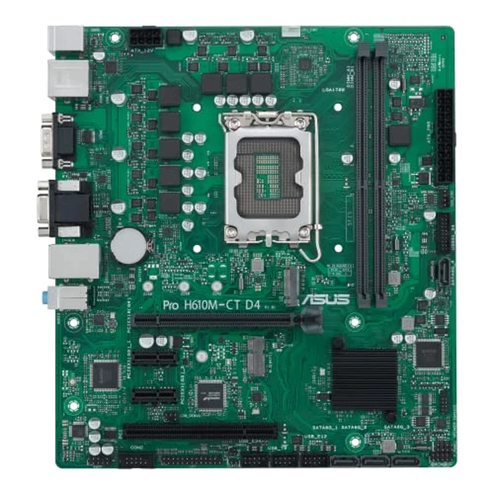 ASUS Pro H610M-CT D4-CSM LGA 1700(Intel 12th Gen&Intel vPro) TCO-Optimized Commercial Motherboard(PCIe 4.0,DDR4, DP/HDMI/D-Sub,USB 3.2 Gen 2,M.2 E Slot,TPM IC onboard,SMBUS,ACCE, Boot Defender) by Asus - Used - Very Good condition - CA$98.71