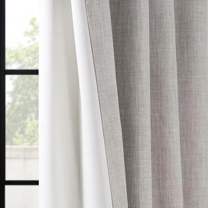 HPD Half Price Drapes BOCH-LN185-P Faux Darkening Curtains-84 Inches Long Extra Wide Luxury Linen Curtains for Bedroom & Living Room (1 Panel), 100W x 84L, Clay by HPD Half Price Drapes - Image 2