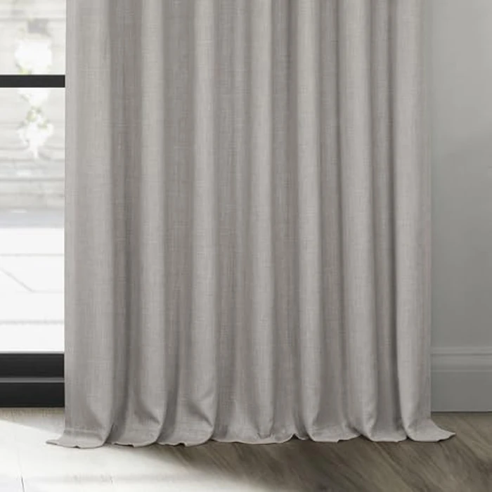 HPD Half Price Drapes BOCH-LN185-P Faux Darkening Curtains-84 Inches Long Extra Wide Luxury Linen Curtains for Bedroom & Living Room (1 Panel), 100W x 84L, Clay by HPD Half Price Drapes - Image 3
