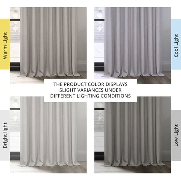 HPD Half Price Drapes BOCH-LN185-P Faux Darkening Curtains-84 Inches Long Extra Wide Luxury Linen Curtains for Bedroom & Living Room (1 Panel), 100W x 84L, Clay by HPD Half Price Drapes - Image 4
