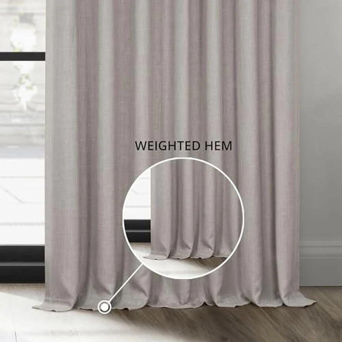 HPD Half Price Drapes BOCH-LN185-P Faux Darkening Curtains-84 Inches Long Extra Wide Luxury Linen Curtains for Bedroom & Living Room (1 Panel), 100W x 84L, Clay by HPD Half Price Drapes - Image 7