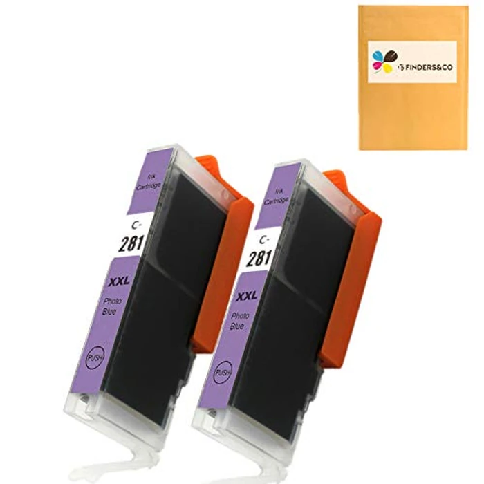 F FINDERS&CO CLI281 CLI-281 XXL PB Photo Blue Ink Cartridge Replacement for Caon PGI-280XXL CLI-281XXL Ink Replacement for Canon Pixma TR7520 TS8120 TS8220 TR8320 TR8520 TS9120 (2X CLI-281XXL PB) by F FINDERS&CO - Image 1