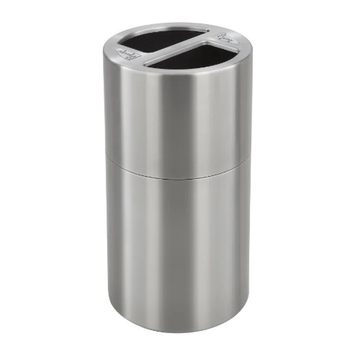 Safco Trash Can Recycling Bin Combo, 30 Gallon Indoor Kitchen Use, Stainless Steel Contemporary, Silver by Safco - Image 1