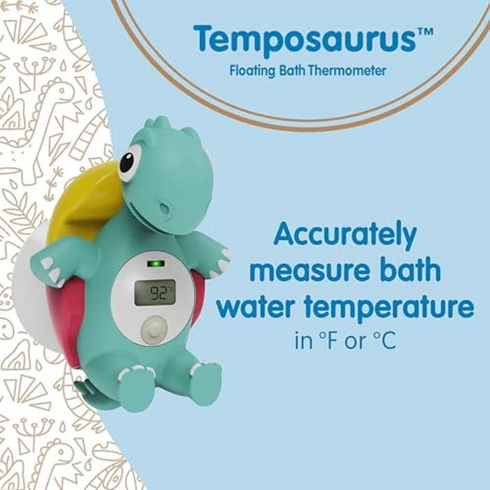 Dr. Brown's CleanUp Temposaurus Floating Bath Thermometer for Accurately Measuring Baby’s Bath Water Temperature, BPA Free by Dr. Brown's - Image 2