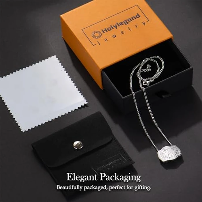 Holylegend Rhodium-Plated Initial Letter Pendant Necklace with Embossed Belt Buckle, Western Cowgirl Initial Necklace for Women, Buy 1 Get 15 Chains, Personalized Jewelry Gift for Women and Men by Holylegend - Image 7