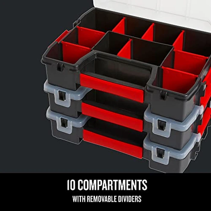 CRAFTSMAN Storage Organizer, Small Parts Organizer, 3-Packs with 10-Compartments, Lid Includes Secure Latch (CMST60964M) by CRAFTSMAN - Image 5