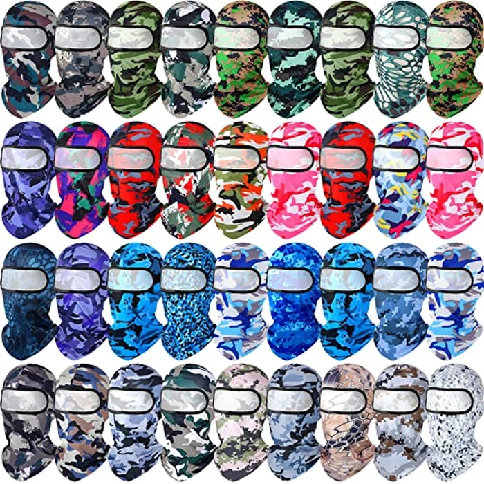 Vicenpal 36 Pcs Balaclava Face Cover Ski Mask Full Face Cover UV Sun Protection Windproof Mask for Sports Outdoor Riding(Camouflage,Classic) by Vicenpal - Used - Like New condition - US$32.81