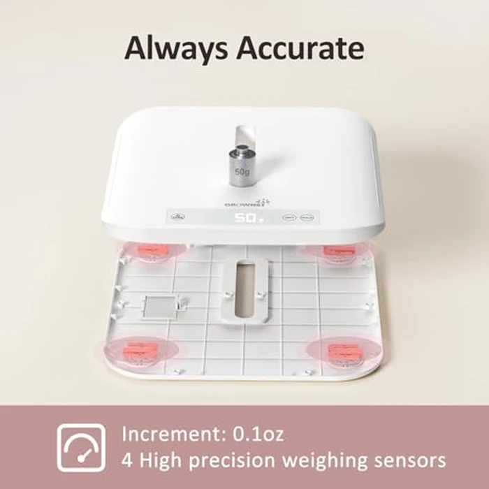 Baby Scale, Multifunctional Baby Weight Scale, Pet Scale for Puppy, Cat, Adult Scale Up to 330lbs, Accurate Digital Scale with Hold Function, 27-inch Height Measurement, 5 Units, LED Screen by GROWNSY - Image 6