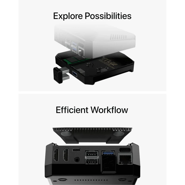 Argon ONE M.2 Aluminum Case for Raspberry Pi 4 with SATA SSD Support | Power Button and Fan | Compatible B-Key and B+M Key by Argon Forty - Image 4