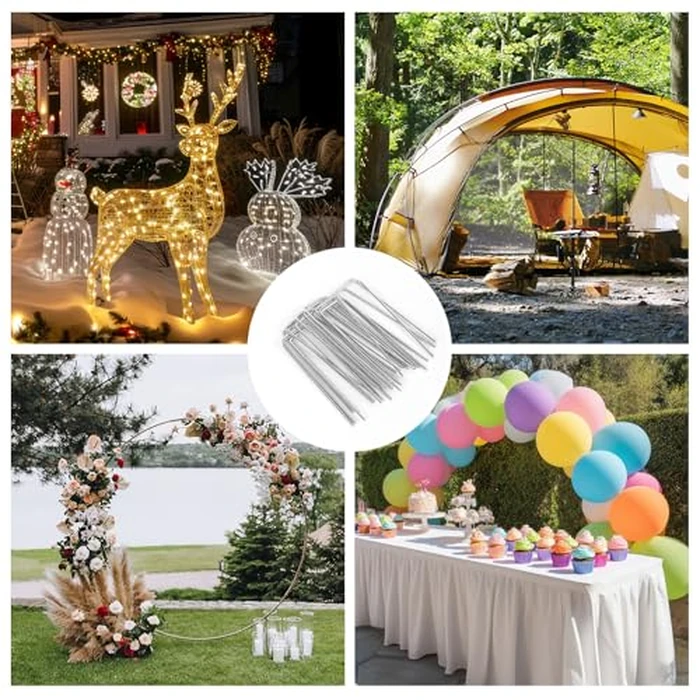 Whonline 560 Pack Landscape Staples 4 Inch, Galvanized Garden Stakes U-Shaped SOD Landscaping Fabric Pins Yard Ground Staples for Gardening Lawn Turf Securing Irrigation Pipe Hose Plant Cover Bulk by Whonline - Image 7