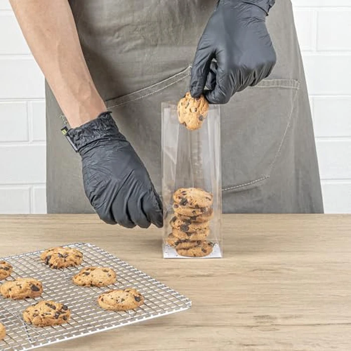 Restaurantware-Flat Bottom Heat Seal Sandwich Bags, Heat Sealable Food Bags - Gusset Bag with Paper Insert - Clear - 3 x 2 x 8 Inch - 100ct Box - Bag Tek by Restaurantware - Image 5