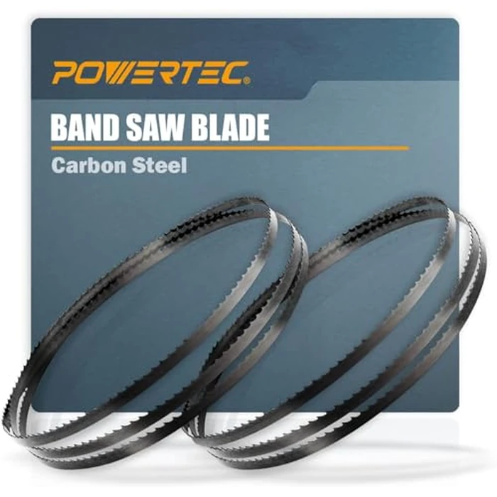POWERTEC 59-1/2 Inch Bandsaw Blades Assortment for Woodworking, Band Saw Blades for Wen 3959, Craftsman, Porter-Cable, Ryobi, Delta, B&D & Skil 9" Band Saw, 2PK (13615) by POWERTEC - Used - Good condition - CA$23.94