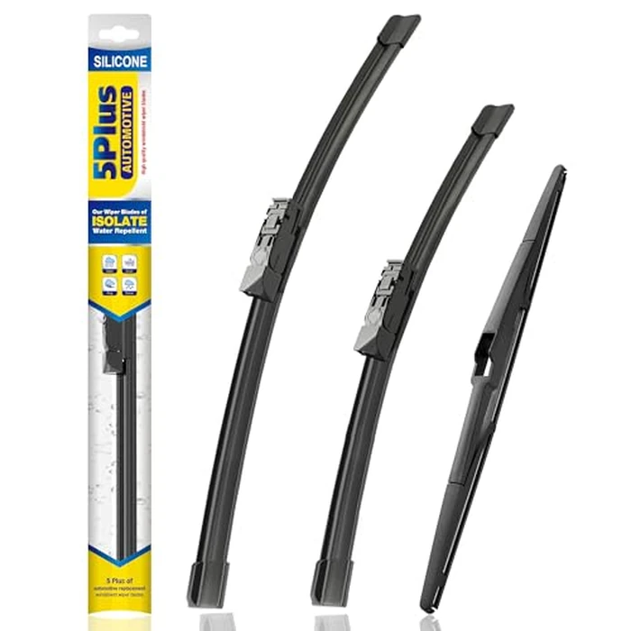 5 PLUS(R) Silicone Windshield Wipers Replacement for 2016 2017 2018 2019 2020 2021 2022 2023 Toyota CHR Wiper Blades(Set of 3),Automotive Replacement Windshield Wiper Blades For My Car-26"/16"/14" by 5 PLUS - Image 1