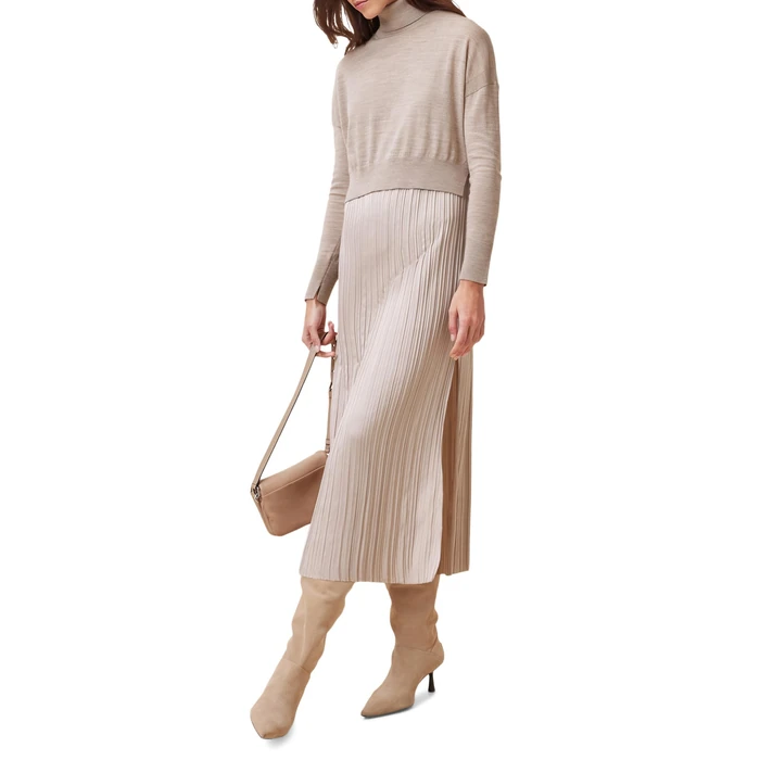 AllSaints Women's Dress Vittoria Dress Fawn Brown S by AllSaints - Image 2