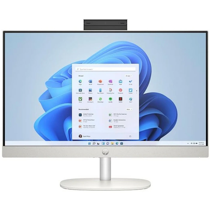 HP 24-CR0009 AIO Desktop PC 23.8" - AMD Ryzen 3 7320U 2.4GHz - 256GB - Shell White - 8GB RAM - 23.8 Inch by HP - Image 1