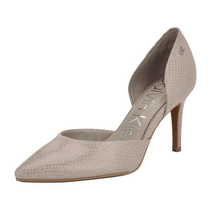Calvin Klein Women's Gloria Pump, Taupe Snake 241, 9.5 by Calvin Klein - Used - Like New condition