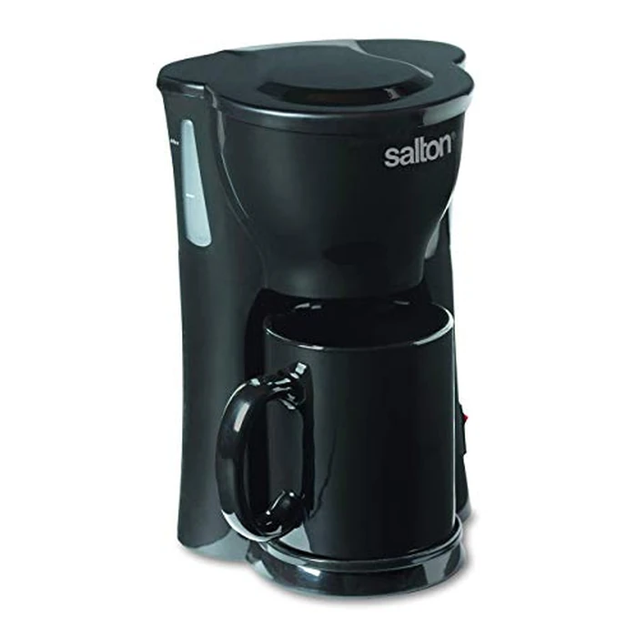 Salton 1 Cup Mini Single Serve Coffee Maker with Reusable Mesh Filter, With Bonus Ceramic Mug for Home or Office, Compact 10 Oz, Black (FC1205) by Salton - Used - Good condition - CA$20.19
