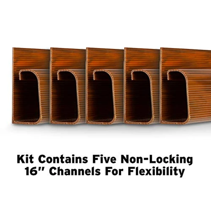 SimpleCord 83-SCDO1012 J Cable Organizer 5 Raceway Channels Cover Management Kit for Desks, Offices, and Kitchens (Wood Grain Color PVC), by SimpleCord - Image 4