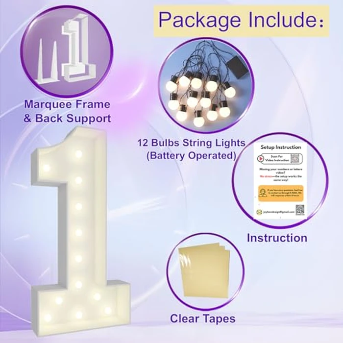 4FT Marquee Light Up Letters U, Big Marquee Letter for Baby Shower Birthday Engagement Wedding Marry Me Party Decor by JoyBox Design - Image 3