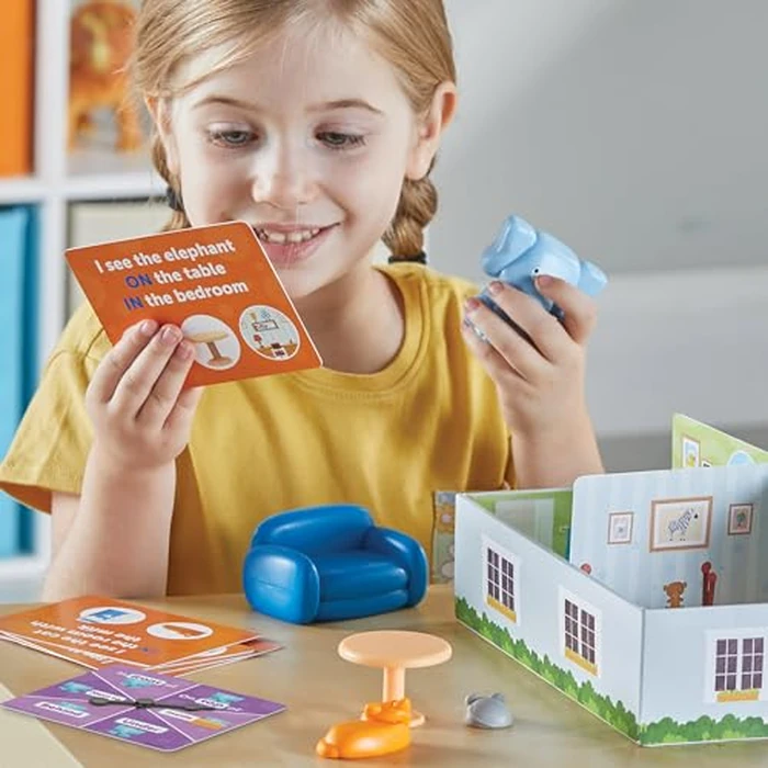 Learning Resources Elephant in the Room Positional Word Activity Set - Toddler Board Games, Language and Critical Thinking Skills, Sentence Building, Language Development, Gifts for Boys and Girls by Learning Resources - Image 2