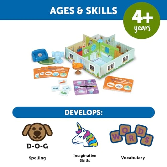 Learning Resources Elephant in the Room Positional Word Activity Set - Toddler Board Games, Language and Critical Thinking Skills, Sentence Building, Language Development, Gifts for Boys and Girls by Learning Resources - Image 5