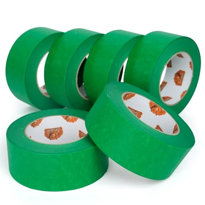 TAPEBEAR Green Painters Tape Multi-Surface Masking Tape 1.88 inch x 60 Yard, Indoor and Outdoor Painting Tape, Residue Free Easy Removal with Sharp Lines, Paint Tape for Walls, Auto, Home, 6Rolls by TAPEBEAR - Image 1