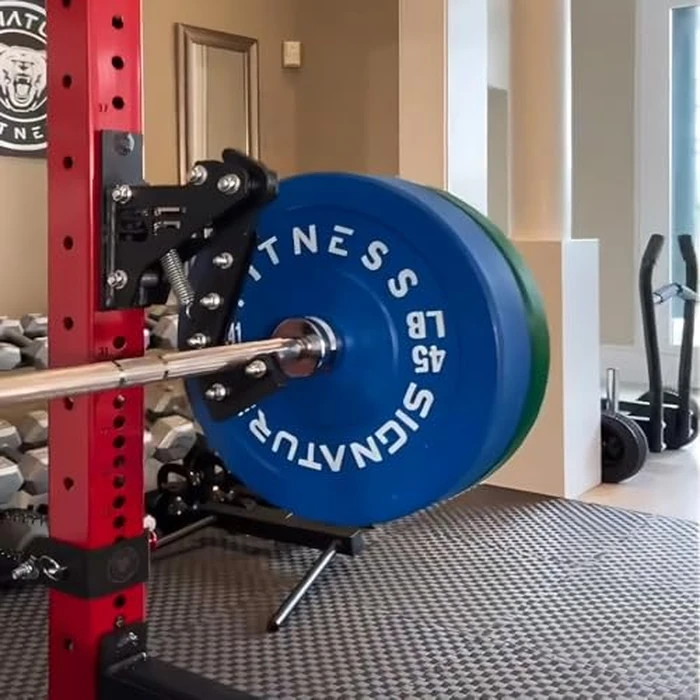 Fitvids Power Rack Barbell J-Hooks Attachments -Heavy Duty Barbell Holders Compatible with 3x3 Power Racks for Home Gym - Sports Training - Monolift Attachments - Black by Fitvids - Image 4