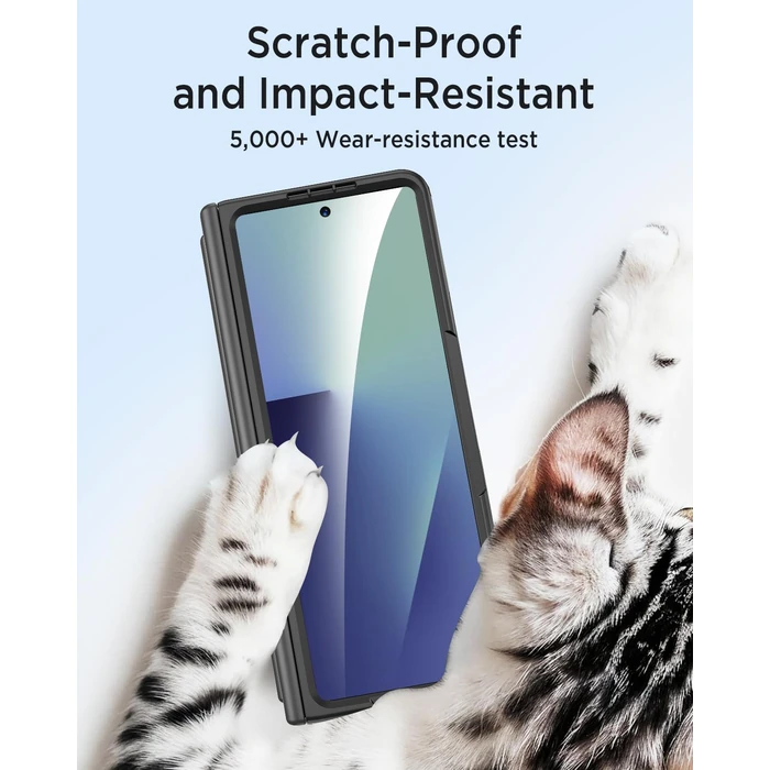 Miimall Magnetic for Samsung Galaxy Z Fold 7 Case with Pen, [Compatible with Magsafe][S Pen Holder & Hinge Protection & Screen Protector] Ultra Slim Thin Full Cover Phone Case for Z7 Fold7 5G Black by Miimall - Image 2