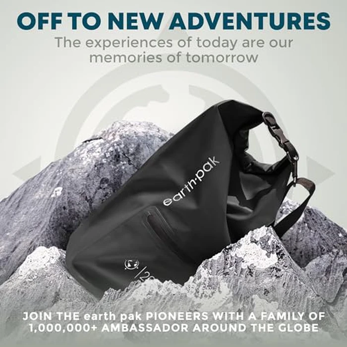 Earth Pak Waterproof Dry Bag with Zippered Pocket - Waterproof Dry Bag Backpack Keeps Gear Dry for Boating, Camping, Fishing, Beach Drybag, Kayak Accessories - Dry Bags Waterproof with Phone Case by Earth Pak - Image 5